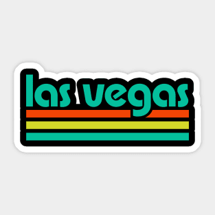 Retro Las Vegas Stripes Sticker